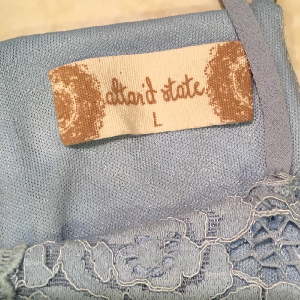 Altar’d State Blue Lace Dress Sz L - Picture 4 of 9